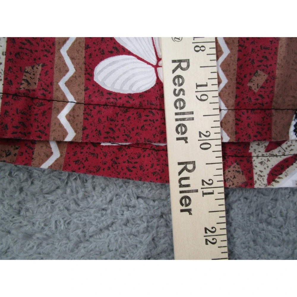 Trimitive Mens XL Hawaiian Board Shorts Red Brown Sea Turtle Tropical Cotton USA